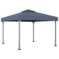 vidaXL Pavillon mit LED-Lichterkette 300x300 cm Anthrazit Aluminium vidaXL Pavillon mit LED-Lichterkette 300x300 cm Anthrazit Aluminium