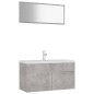 vidaXL Badmöbel-Set Betongrau Holzwerkstoff vidaXL Badmöbel-Set Betongrau Holzwerkstoff