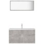 vidaXL Badmöbel-Set Betongrau Holzwerkstoff vidaXL Badmöbel-Set Betongrau Holzwerkstoff