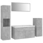 vidaXL Badmöbel-Set Betongrau Holzwerkstoff vidaXL Badmöbel-Set Betongrau Holzwerkstoff
