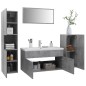 vidaXL Badmöbel-Set Betongrau Holzwerkstoff vidaXL Badmöbel-Set Betongrau Holzwerkstoff