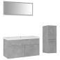 vidaXL Badmöbel-Set Betongrau Holzwerkstoff vidaXL Badmöbel-Set Betongrau Holzwerkstoff