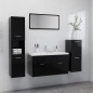 vidaXL Badmöbel-Set Schwarz Holzwerkstoff vidaXL Badmöbel-Set Schwarz Holzwerkstoff