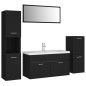 vidaXL Badmöbel-Set Schwarz Holzwerkstoff vidaXL Badmöbel-Set Schwarz Holzwerkstoff