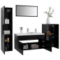 vidaXL Badmöbel-Set Schwarz Holzwerkstoff vidaXL Badmöbel-Set Schwarz Holzwerkstoff