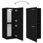 vidaXL Badmöbel-Set Schwarz Holzwerkstoff vidaXL Badmöbel-Set Schwarz Holzwerkstoff