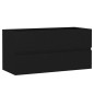 vidaXL Waschbeckenunterschrank mit Einbaubecken Schwarz Holzwerkstoff vidaXL Waschbeckenunterschrank mit Einbaubecken Schwarz Holzwerkstoff