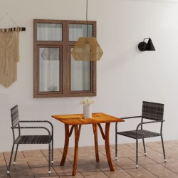 vidaXL 3-tlg. Garten-Essgruppe Grau