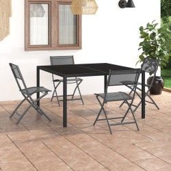 vidaXL 5-tlg. Garten-Essgruppe Stahl
