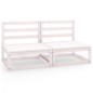 vidaXL 2-Sitzer-Gartensofa Weiß Kiefer Massivholz vidaXL 2-Sitzer-Gartensofa Weiß Kiefer Massivholz