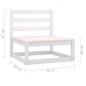 vidaXL 2-Sitzer-Gartensofa Weiß Kiefer Massivholz vidaXL 2-Sitzer-Gartensofa Weiß Kiefer Massivholz