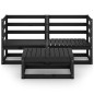vidaXL 3-tlg. Garten-Lounge-Set Schwarz Massivholz Kiefer vidaXL 3-tlg. Garten-Lounge-Set Schwarz Massivholz Kiefer