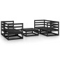 vidaXL 5-tlg. Garten-Lounge-Set Schwarz Massivholz Kiefer vidaXL 5-tlg. Garten-Lounge-Set Schwarz Massivholz Kiefer