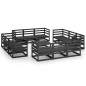 vidaXL 13-tlg. Garten-Lounge-Set Schwarz Massivholz Kiefer vidaXL 13-tlg. Garten-Lounge-Set Schwarz Massivholz Kiefer