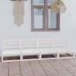vidaXL 4-Sitzer-Gartensofa Weiß Kiefer Massivholz vidaXL 4-Sitzer-Gartensofa Weiß Kiefer Massivholz