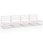 vidaXL 4-Sitzer-Gartensofa Weiß Kiefer Massivholz vidaXL 4-Sitzer-Gartensofa Weiß Kiefer Massivholz
