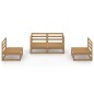 vidaXL 4-tlg. Garten-Lounge-Set Honigbraun Massivholz Kiefer vidaXL 4-tlg. Garten-Lounge-Set Honigbraun Massivholz Kiefer
