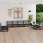 vidaXL 8-tlg. Garten-Lounge-Set Schwarz Massivholz Kiefer vidaXL 8-tlg. Garten-Lounge-Set Schwarz Massivholz Kiefer