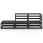 vidaXL 3-tlg. Garten-Lounge-Set Schwarz Massivholz Kiefer vidaXL 3-tlg. Garten-Lounge-Set Schwarz Massivholz Kiefer