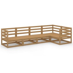 vidaXL 5-tlg. Garten-Lounge-Set Honigbraun Massivholz Kiefer 