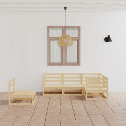 vidaXL 5-tlg. Garten-Lounge-Set Massivholz Kiefer