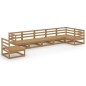 vidaXL 7-tlg. Garten-Lounge-Set Honigbraun Massivholz Kiefer vidaXL 7-tlg. Garten-Lounge-Set Honigbraun Massivholz Kiefer