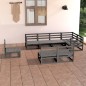 vidaXL 8-tlg. Garten-Lounge-Set Grau Kiefer Massivholz vidaXL 8-tlg. Garten-Lounge-Set Grau Kiefer Massivholz