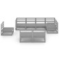 vidaXL 8-tlg. Garten-Lounge-Set Grau Kiefer Massivholz vidaXL 8-tlg. Garten-Lounge-Set Grau Kiefer Massivholz