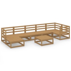vidaXL 8-tlg. Garten-Lounge-Set Honigbraun Massivholz Kiefer