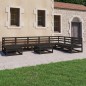 vidaXL 9-tlg. Garten-Lounge-Set Schwarz Massivholz Kiefer vidaXL 9-tlg. Garten-Lounge-Set Schwarz Massivholz Kiefer