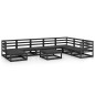 vidaXL 9-tlg. Garten-Lounge-Set Schwarz Massivholz Kiefer vidaXL 9-tlg. Garten-Lounge-Set Schwarz Massivholz Kiefer