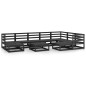 vidaXL 10-tlg. Garten-Lounge-Set Schwarz Massivholz Kiefer vidaXL 10-tlg. Garten-Lounge-Set Schwarz Massivholz Kiefer