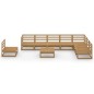 vidaXL 9-tlg. Garten-Lounge-Set Honigbraun Massivholz Kiefer vidaXL 9-tlg. Garten-Lounge-Set Honigbraun Massivholz Kiefer