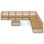 vidaXL 10-tlg. Garten-Lounge-Set Honigbraun Massivholz Kiefer vidaXL 10-tlg. Garten-Lounge-Set Honigbraun Massivholz Kiefer