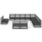 vidaXL 13-tlg. Garten-Lounge-Set Schwarz Massivholz Kiefer vidaXL 13-tlg. Garten-Lounge-Set Schwarz Massivholz Kiefer