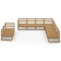 vidaXL 9-tlg. Garten-Lounge-Set Honigbraun Massivholz Kiefer vidaXL 9-tlg. Garten-Lounge-Set Honigbraun Massivholz Kiefer