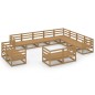 vidaXL 12-tlg. Garten-Lounge-Set Honigbraun Massivholz Kiefer vidaXL 12-tlg. Garten-Lounge-Set Honigbraun Massivholz Kiefer