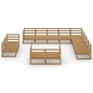 vidaXL 12-tlg. Garten-Lounge-Set Honigbraun Massivholz Kiefer vidaXL 12-tlg. Garten-Lounge-Set Honigbraun Massivholz Kiefer