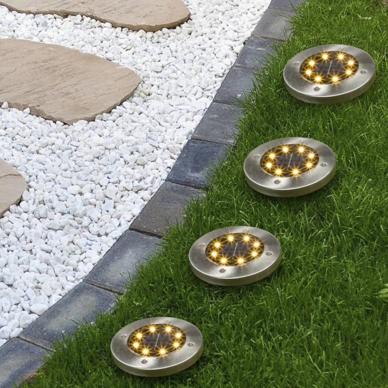 HI LED-Solar-Bodeneinbauleuchten 4 Stk. HI LED-Solar-Bodeneinbauleuchten 4 Stk.