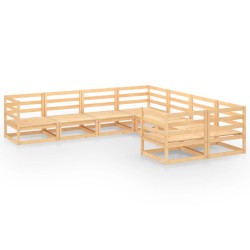 vidaXL 8-tlg. Garten-Lounge-Set Massivholz Kiefer