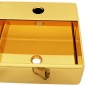vidaXL Waschbecken mit Wasserhahnloch 38 x 30 x 11,5 cm Keramik Golden vidaXL Waschbecken mit Wasserhahnloch 38 x 30 x 11,5 cm Keramik Golden