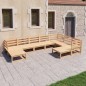 vidaXL 9-tlg. Garten-Lounge-Set Massivholz Kiefer vidaXL 9-tlg. Garten-Lounge-Set Massivholz Kiefer