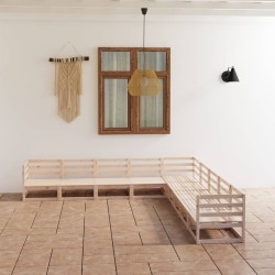 vidaXL 9-tlg. Garten-Lounge-Set Massivholz Kiefer