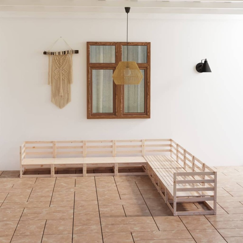 vidaXL 9-tlg. Garten-Lounge-Set Massivholz Kiefer vidaXL 9-tlg. Garten-Lounge-Set Massivholz Kiefer