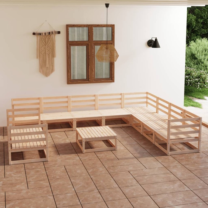 vidaXL 11-tlg. Garten-Lounge-Set Massivholz Kiefer vidaXL 11-tlg. Garten-Lounge-Set Massivholz Kiefer