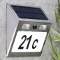 HI Hausnummer Solar LED-beleuchtet Silbern HI Hausnummer Solar LED-beleuchtet Silbern