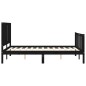 vidaXL Massivholzbett mit Kopfteil Schwarz 140x190 cm vidaXL Massivholzbett mit Kopfteil Schwarz 140x190 cm