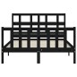 vidaXL Massivholzbett mit Kopfteil Schwarz 120x200 cm vidaXL Massivholzbett mit Kopfteil Schwarz 120x200 cm