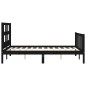 vidaXL Massivholzbett mit Kopfteil Schwarz 120x200 cm vidaXL Massivholzbett mit Kopfteil Schwarz 120x200 cm