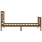 vidaXL Massivholzbett mit Kopfteil Honigbraun 100x200 cm vidaXL Massivholzbett mit Kopfteil Honigbraun 100x200 cm
